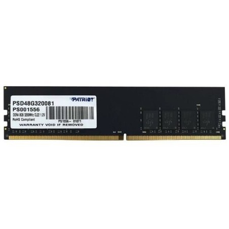 Patriot Signature Line DDR4 SDRAM 8GB CL22 - High-Performance 288-PIN Non-ECC DIMM for Enhanced Computing Power